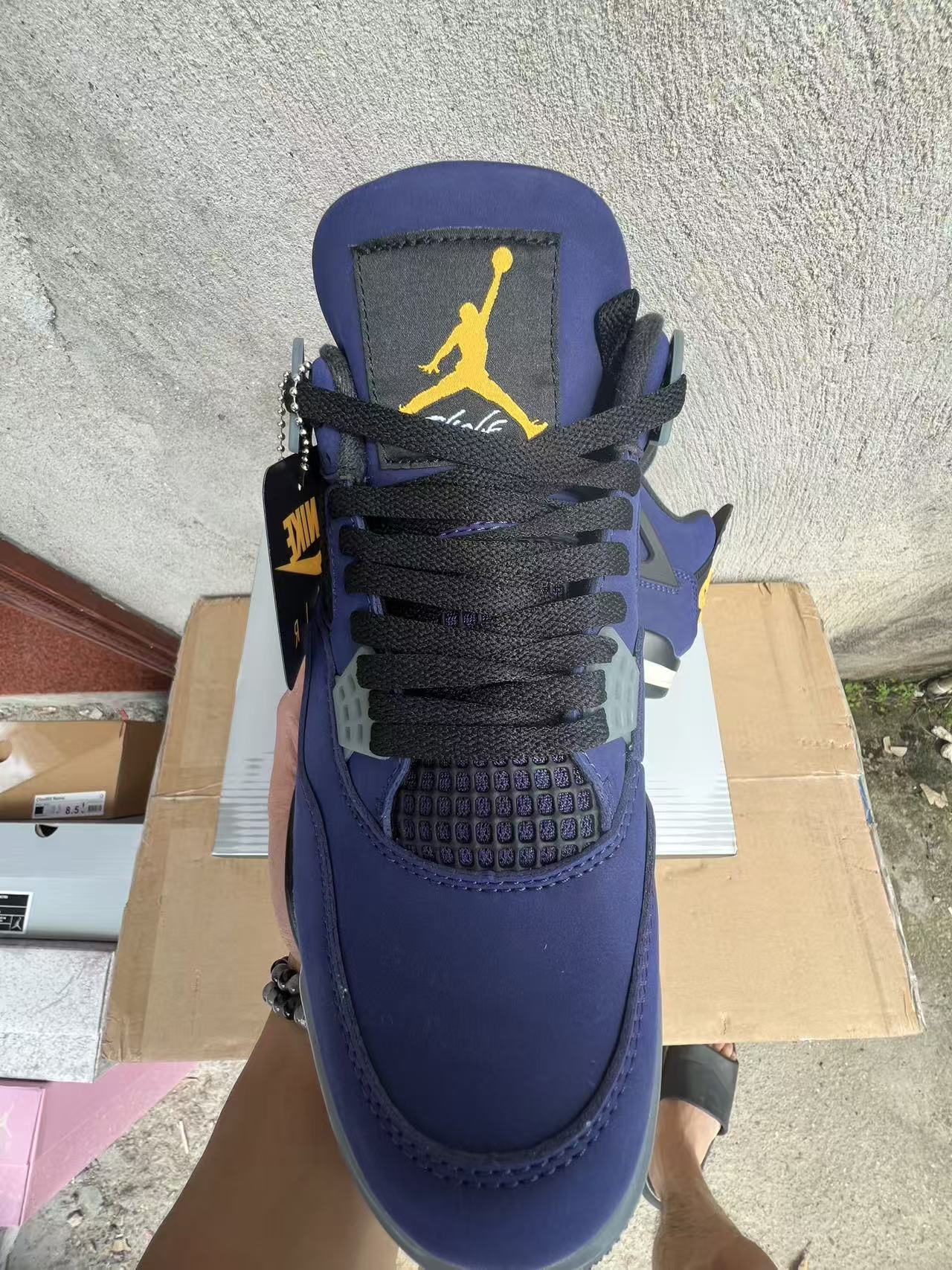 the Air Jordan 4 Retro "Lakers"