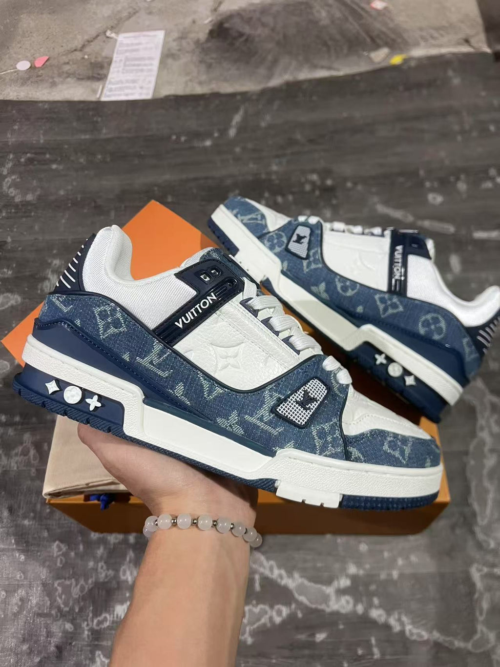 Louis Vuitton LV Trainer Monogram Denim