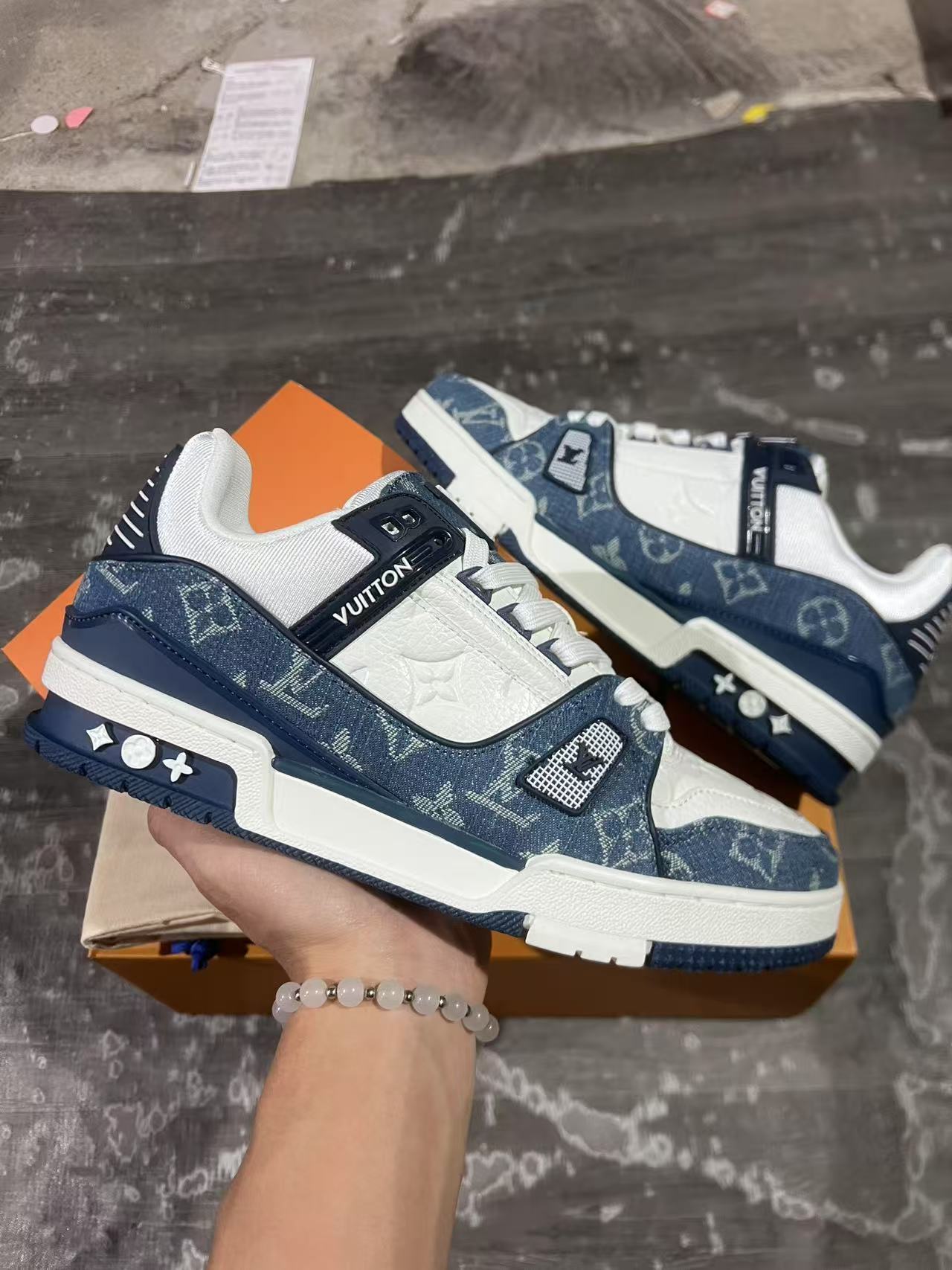 Louis Vuitton LV Trainer Monogram Denim