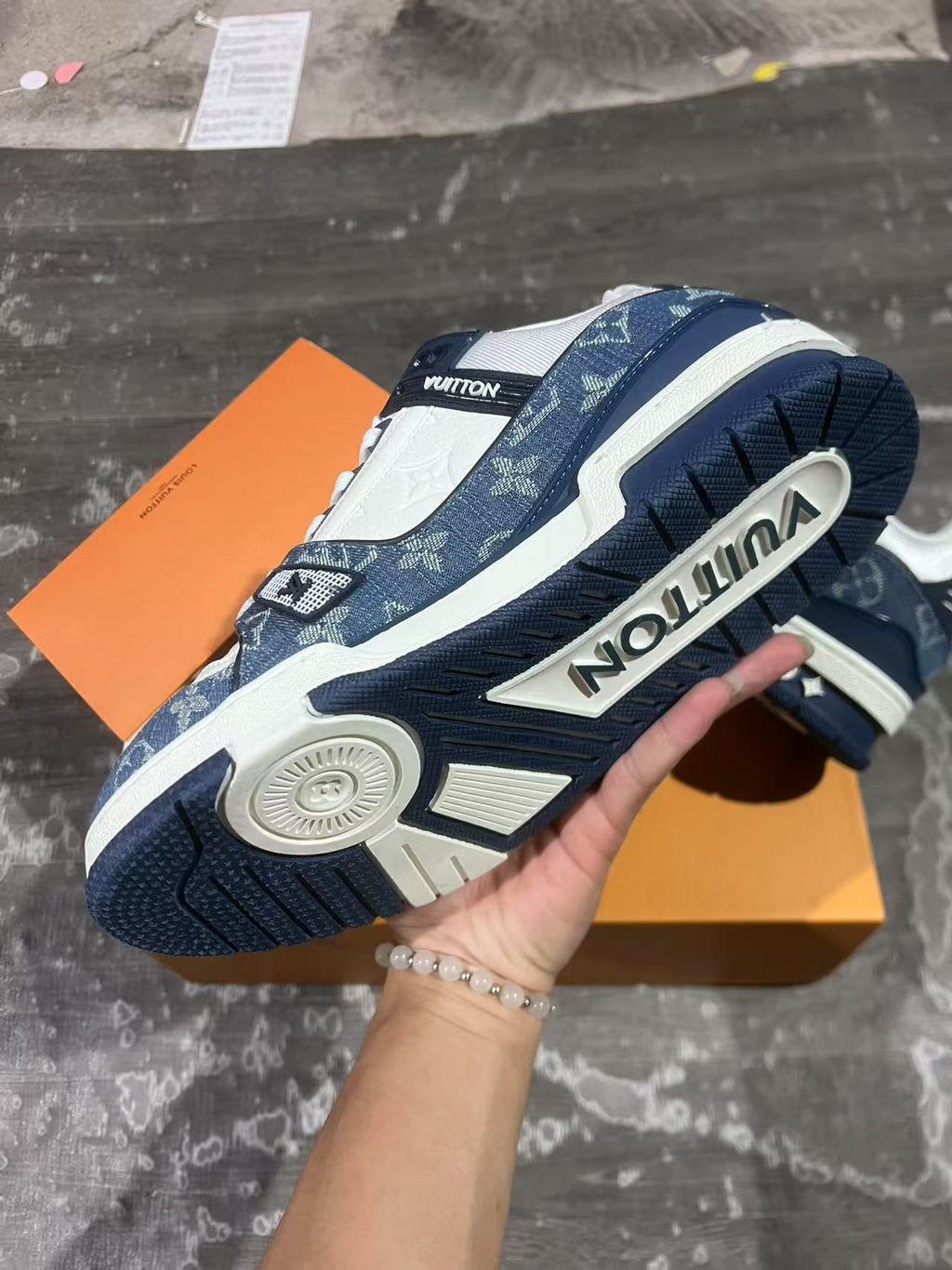 Louis Vuitton LV Trainer Monogram Denim