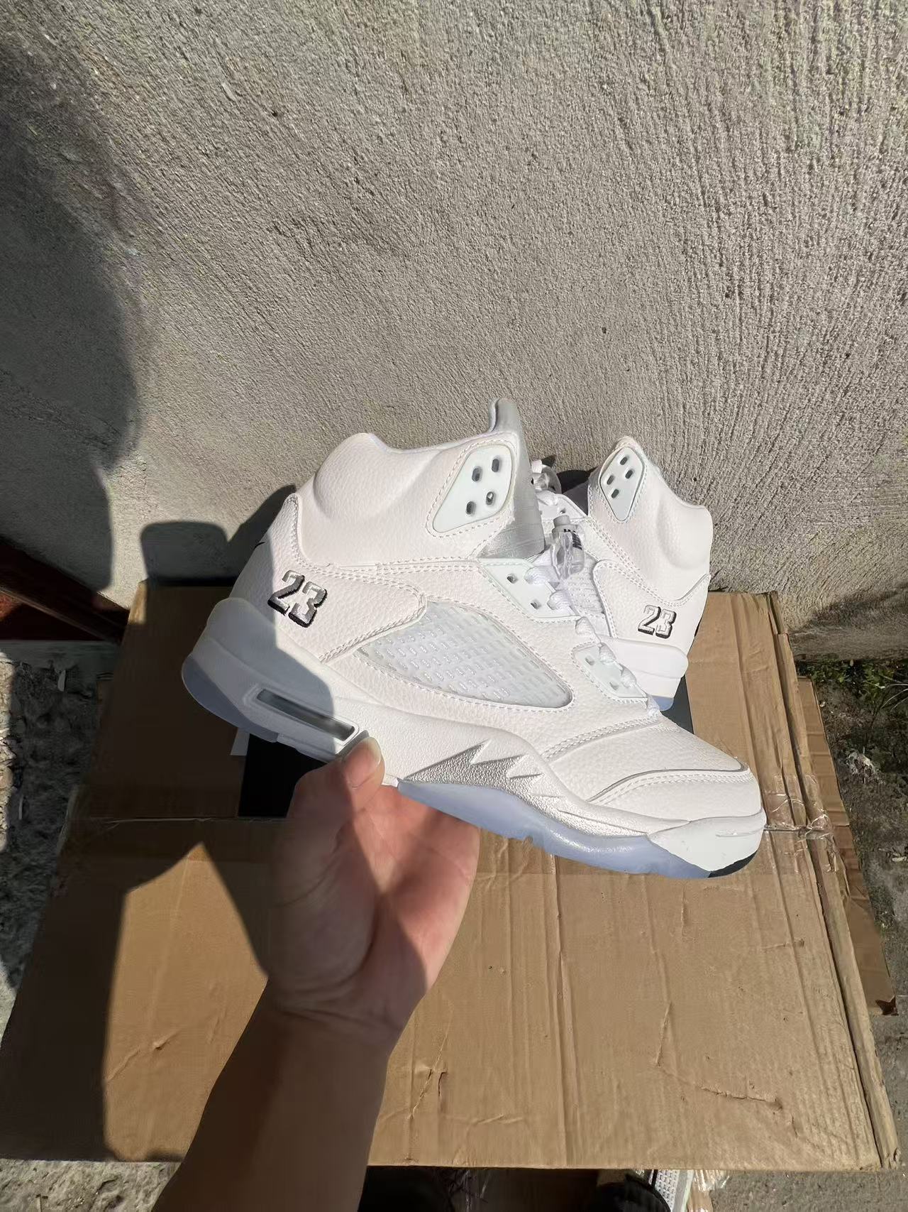 the Air Jordan 5 Retro OG "White Metallic"