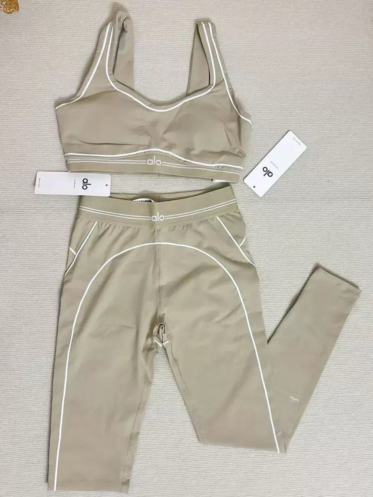 Alo Yoga Heart Throb sports bra and leggings set