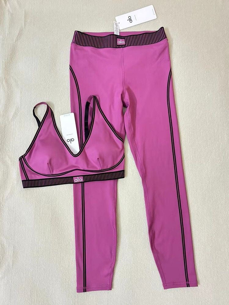 Alo Yoga Heart Throb sports bra and leggings set