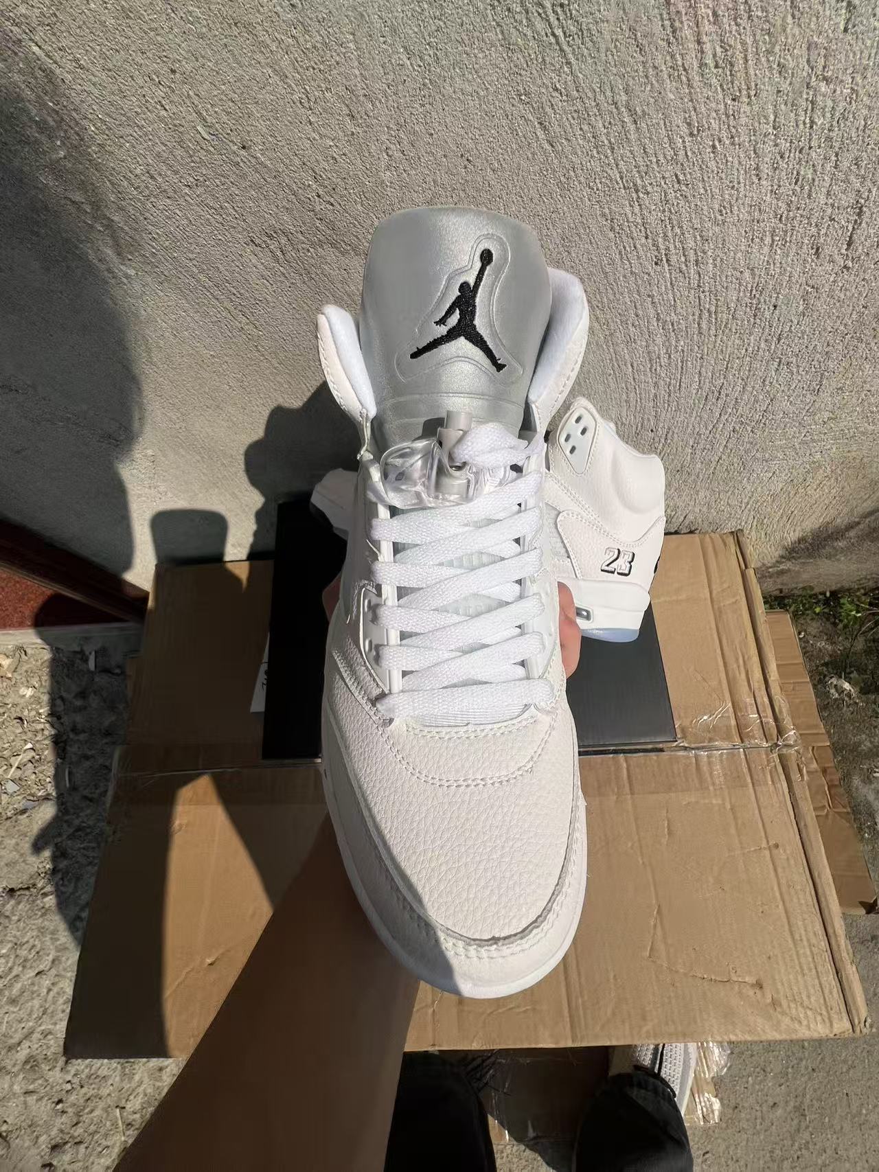 the Air Jordan 5 Retro OG "White Metallic"